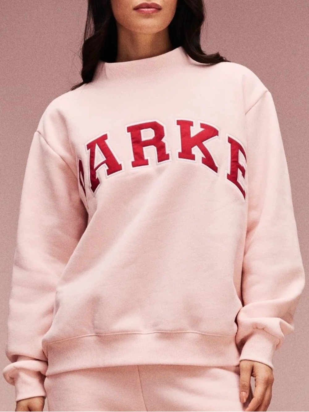 Parke Valentine’s Day Varsity Mockneck Peony + Crimson XXL